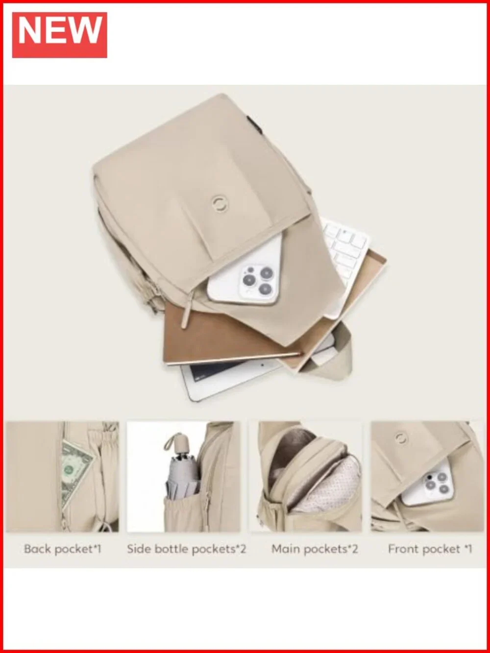 Convertible Crossbody Backpack for Women Anti-Theft Travel Sling Bag Waterproof
